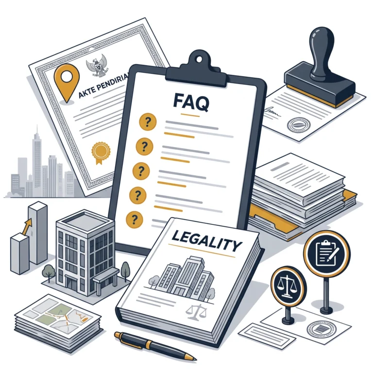 Ilustrasi FAQ konsultasi legalitas perusahaan, pembuatan Akte Pendirian, dan pengesahan SK KUMHAM di SEIC